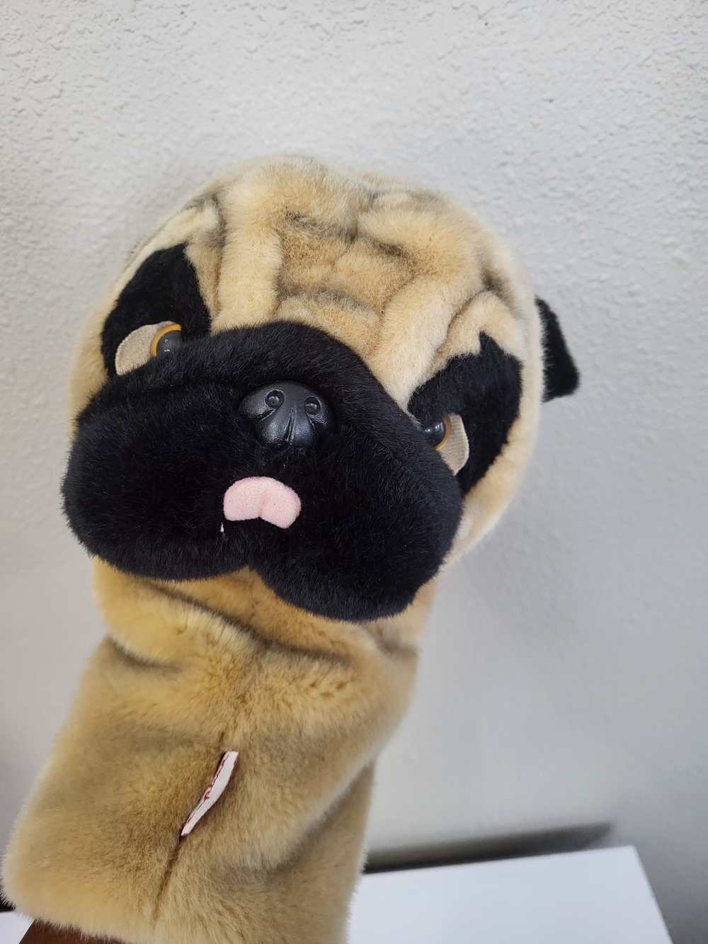 Daphne’s Pug Dog Golf Club Headcover Plush Driver Cover Brown Black